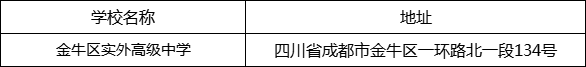 成都市金牛區(qū)實外高級中學(xué)地址在哪里？