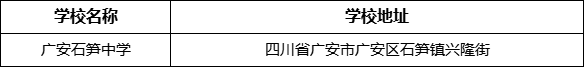 廣安市廣安石筍中學學校地址在哪里？