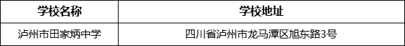 瀘州市田家炳中學(xué)學(xué)校地址在哪里？