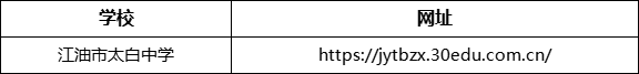 綿陽市江油市太白中學(xué)網(wǎng)址是什么？