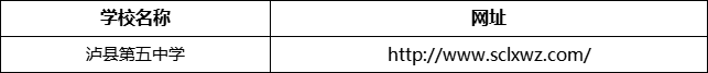 瀘州市瀘縣第五中學網址是什么？