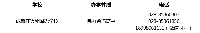 2024年成都市成都佳興外國(guó)語(yǔ)學(xué)校招辦電話是多少？