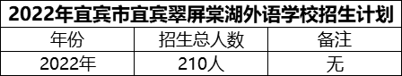 2024年宜賓市宜賓翠屏棠湖外語學(xué)校招生計(jì)劃是多少？