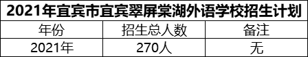 2024年宜賓市宜賓翠屏棠湖外語學(xué)校招生計(jì)劃是多少？