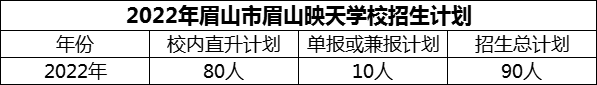 2024年眉山市眉山映天學(xué)校招生計(jì)劃是多少？