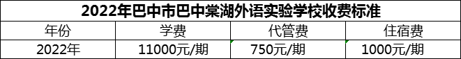 2024年巴中市巴中棠湖外語實驗學(xué)校學(xué)費多少錢？