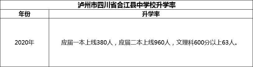 2024年瀘州市四川省合江縣中學(xué)校升學(xué)率怎么樣？