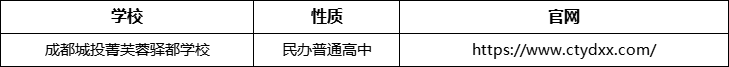 成都市成都城投菁芙蓉驛都學(xué)校官網(wǎng)、網(wǎng)址、官方網(wǎng)站